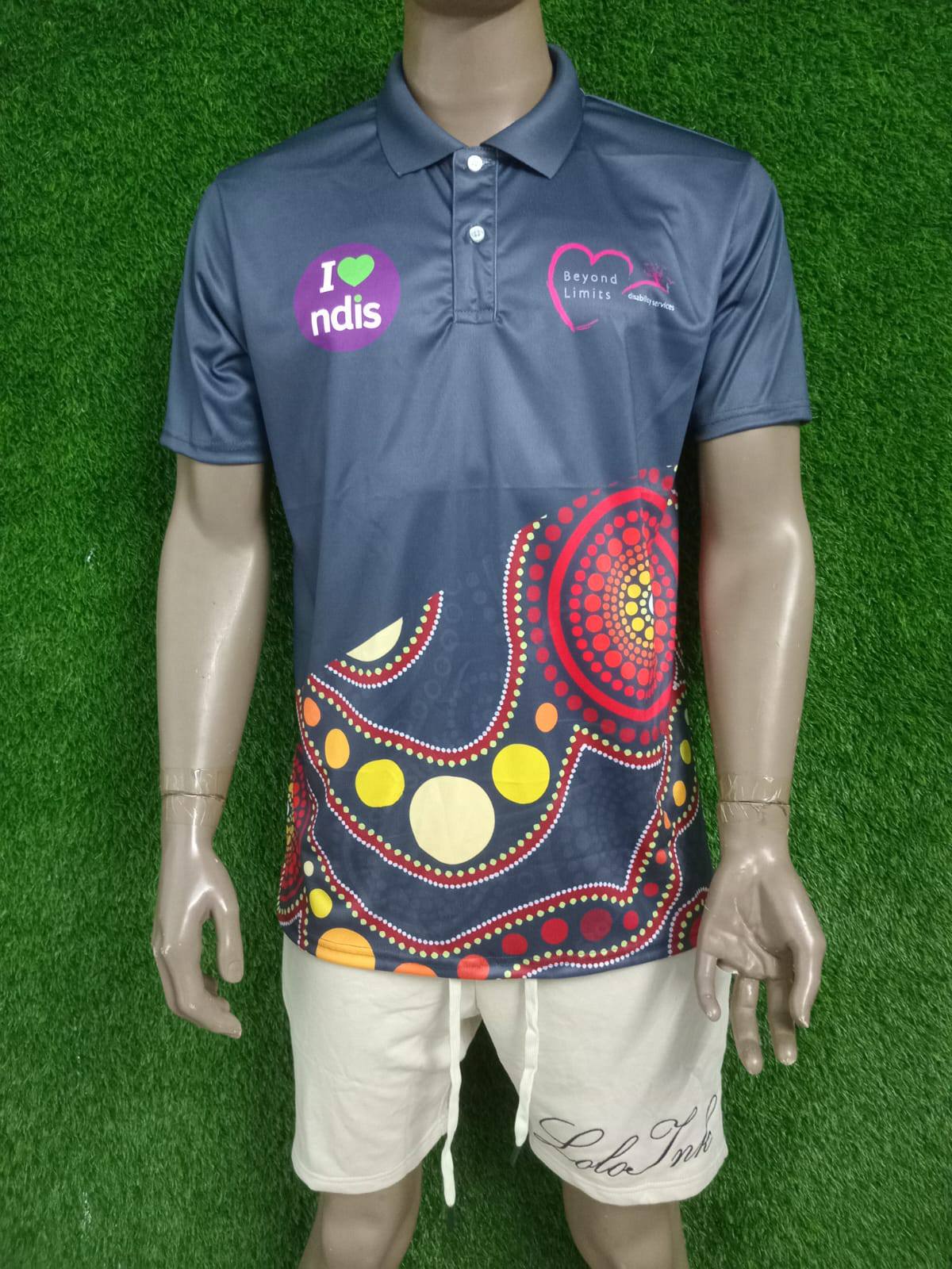 Beyond Limits Disability Services Indigenous Theme Custom Polo Shirt