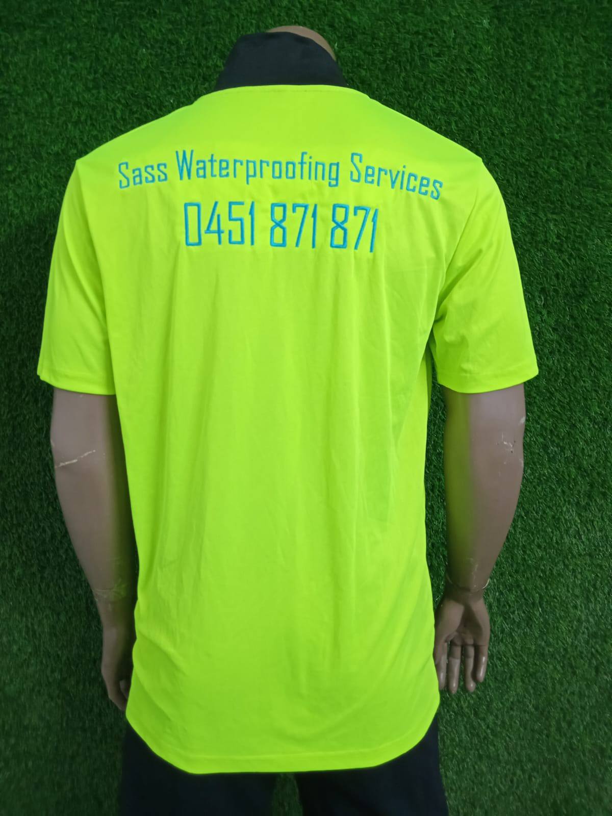 Sass Waterproofing Services High-Visibility Custom Work Polo