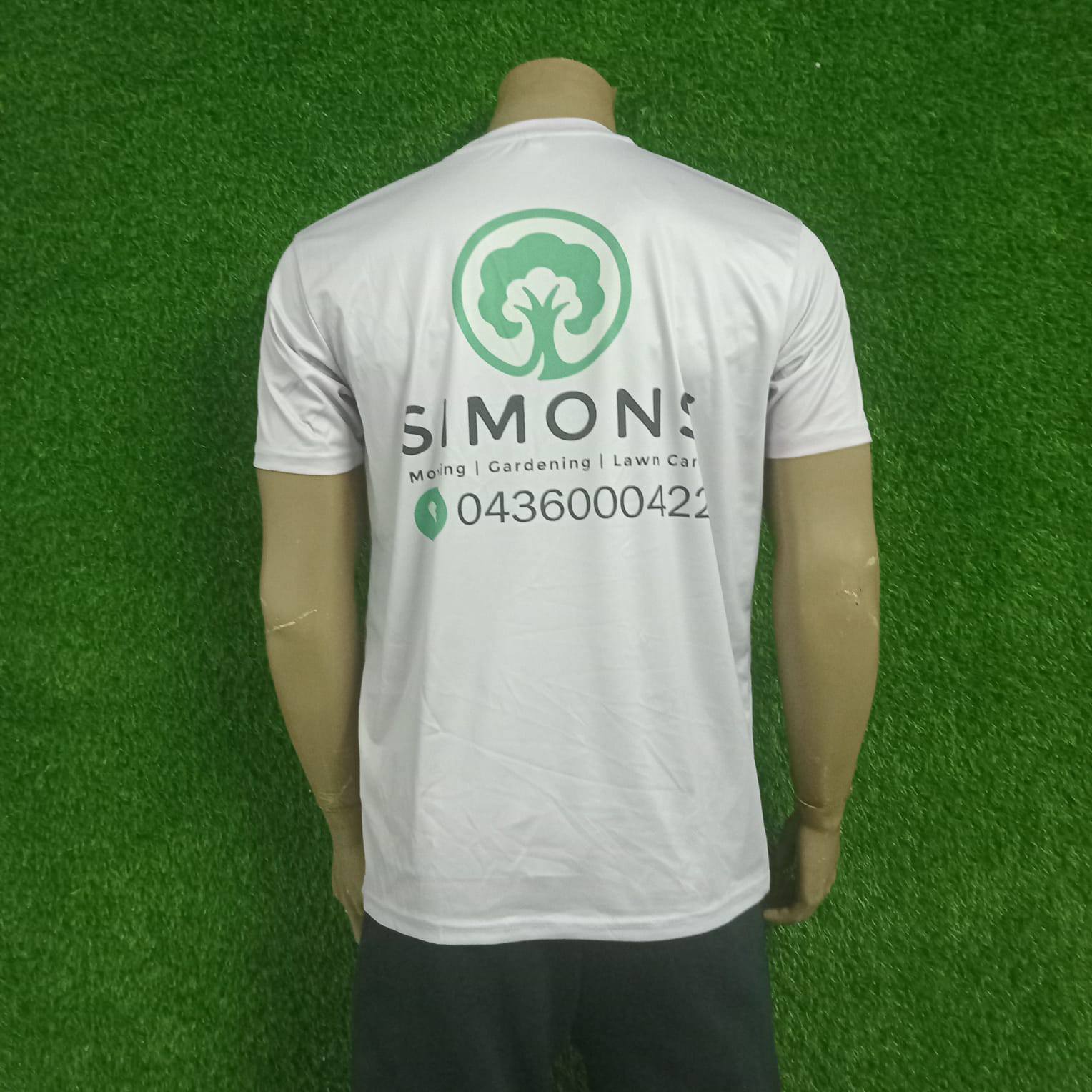 Simons White T-Shirt – Back View